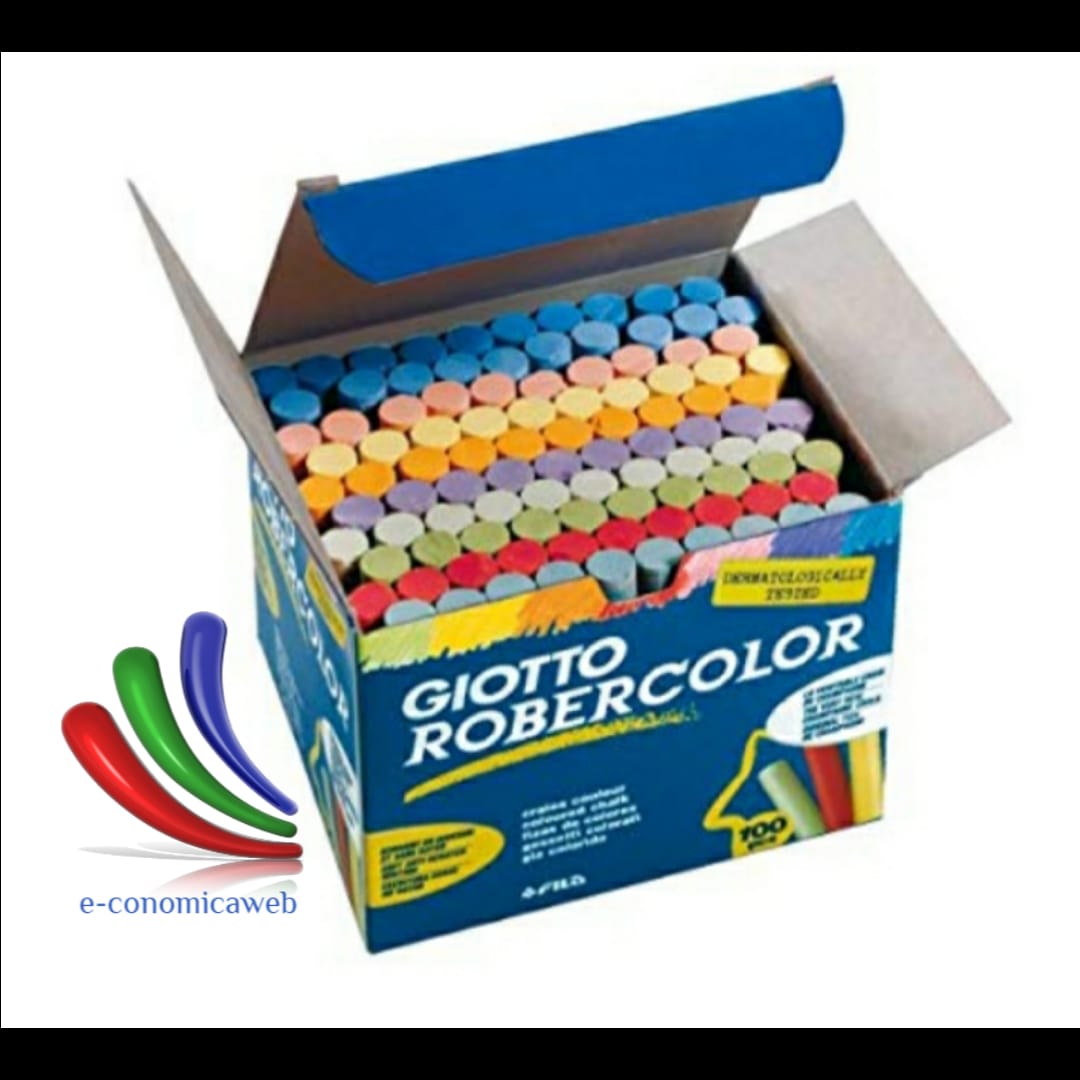 Caja de 100 tizas colores Robercolor